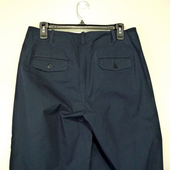 TALBOTS SIZE 8 WIDE LEG CROP CAPRIS NAVY BLUE - Picture 6 of 11